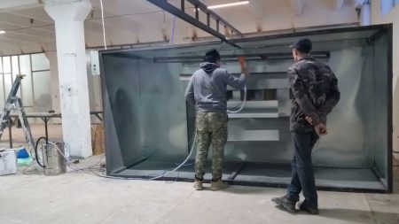 Линия порошковой покраски КРАСТЕХ на производстве ООО «Техинков», Истринский район, Московская область